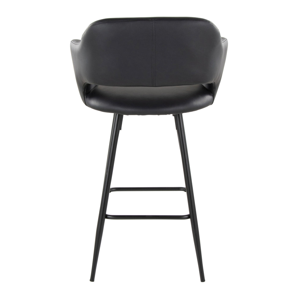 Margarite - Contemporary Fixed Height Counter Stool With Square Footrest (Set of 2)