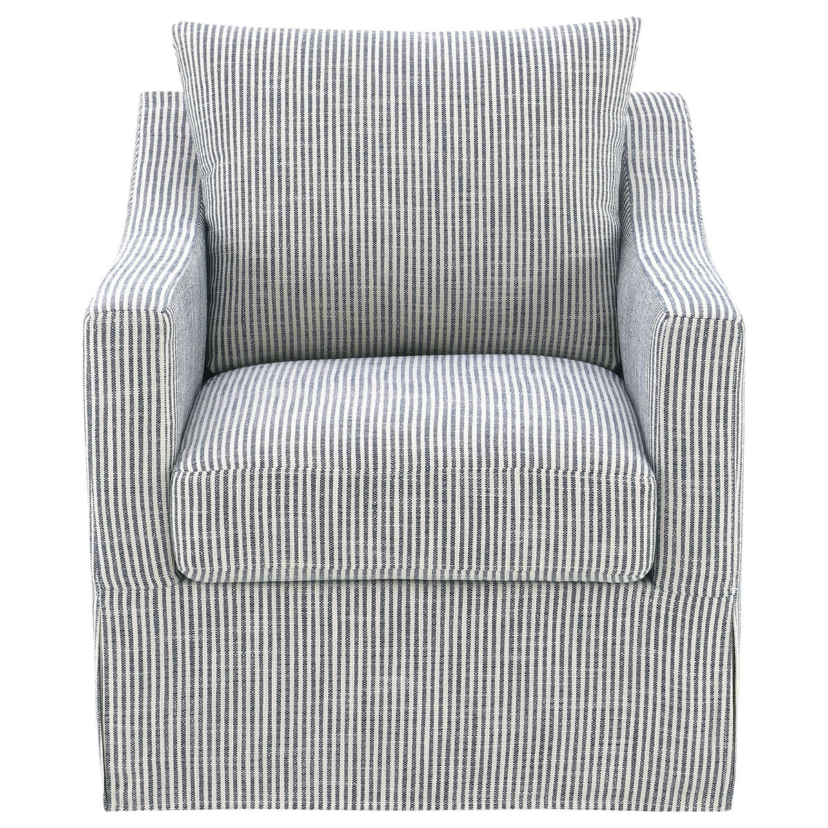Merced - Upholstered Sloped Arm Accent Swivel Chair With 360 Degree Swivel Base - Gray
