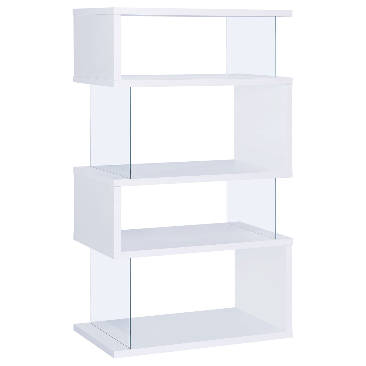 Elias - 4 Shelf Bookshelf With Zigzag Design