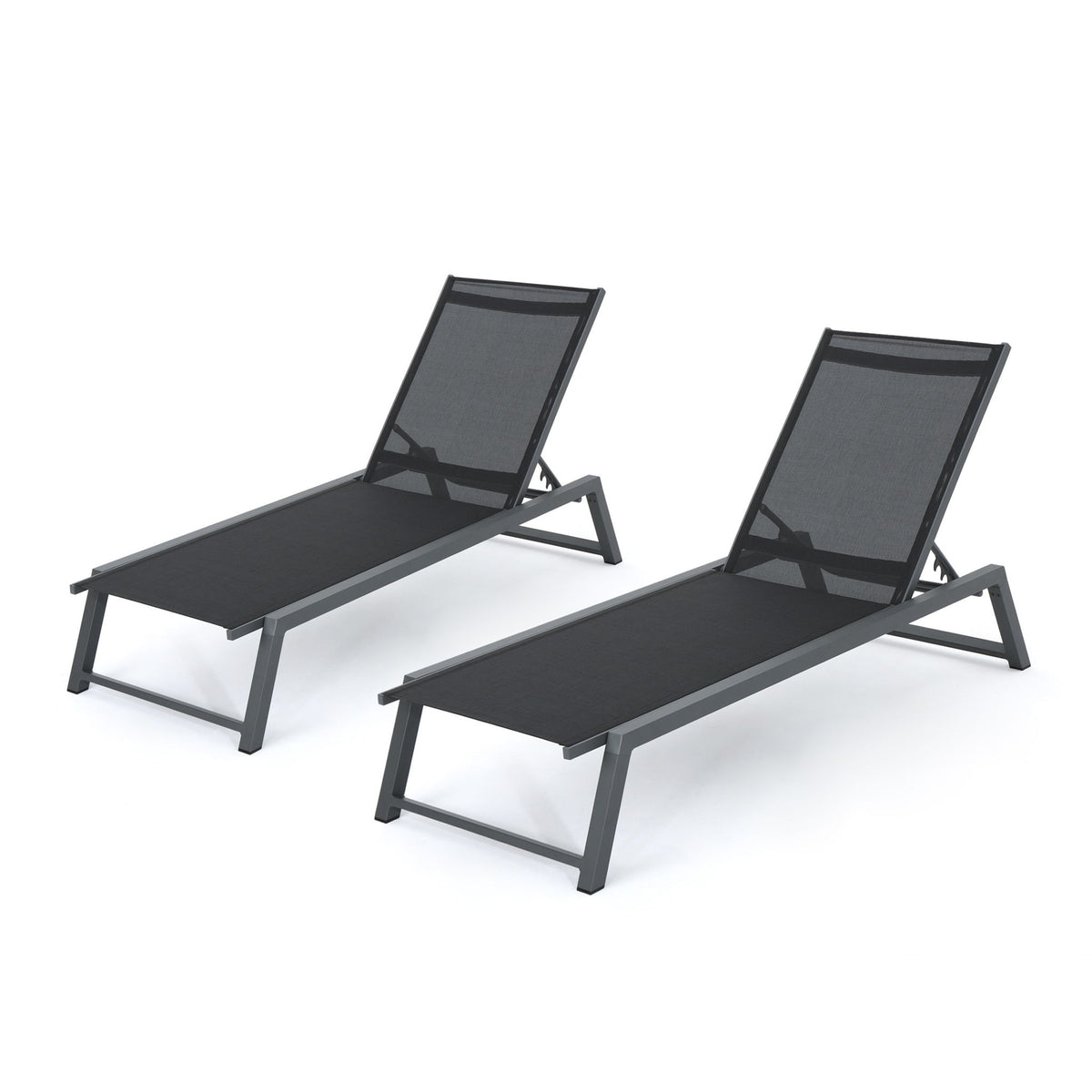 Myers - Modern Chaise Lounge Set With Adjustable Back