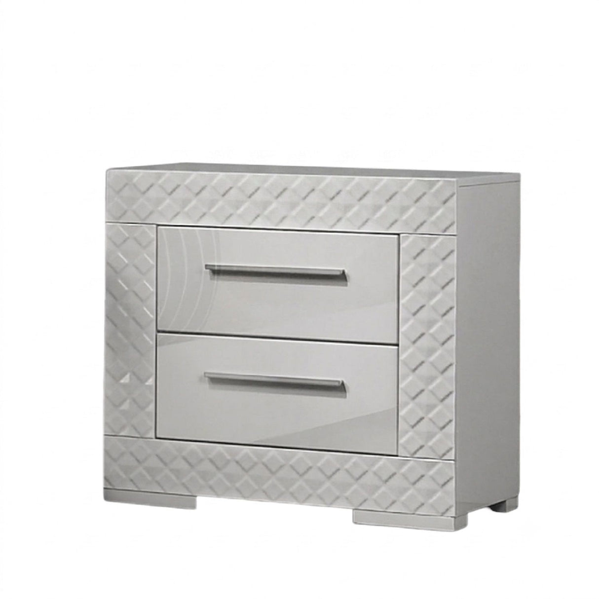 Nightstand With Bar Handle - White