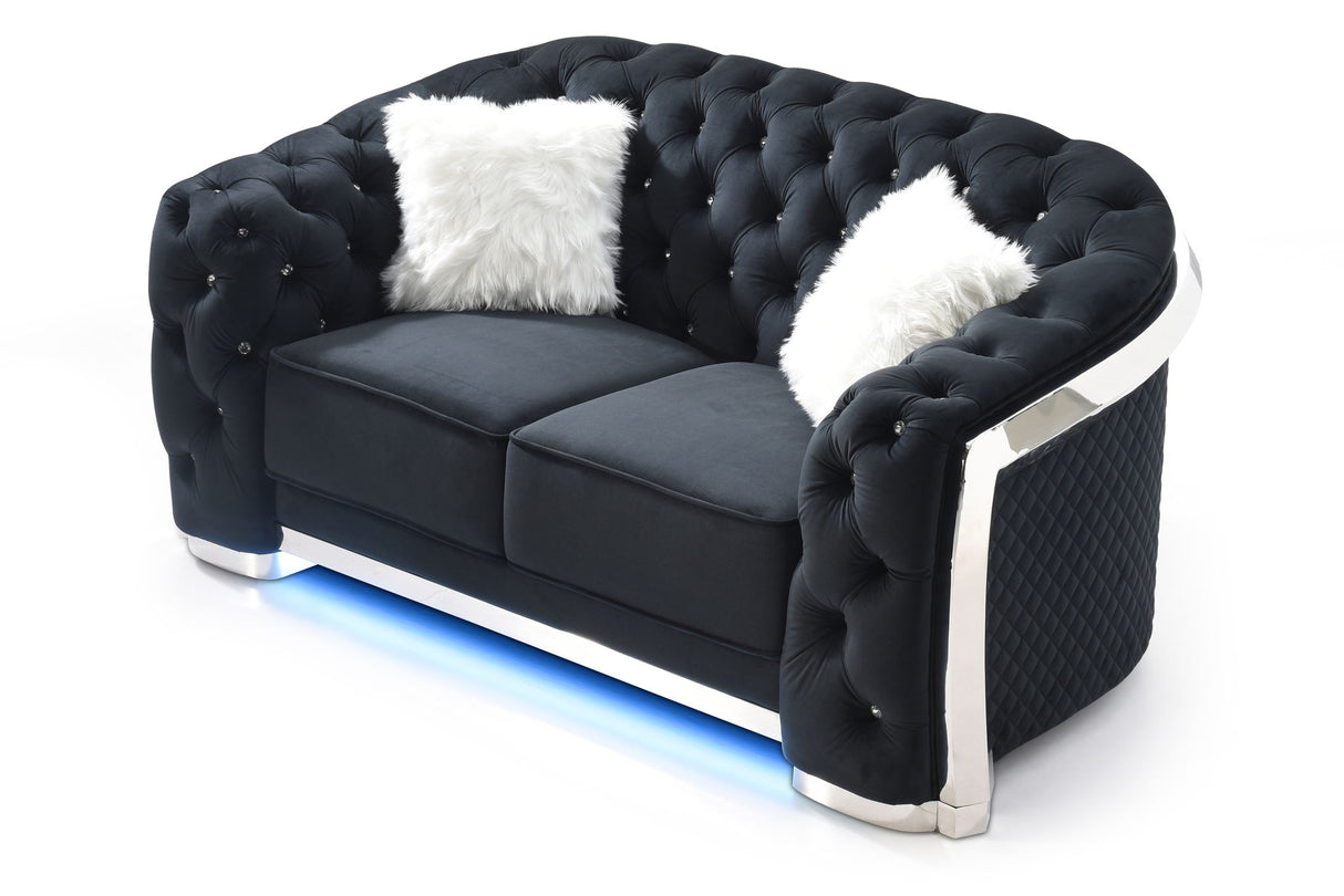 Loveseat With Flared Arms