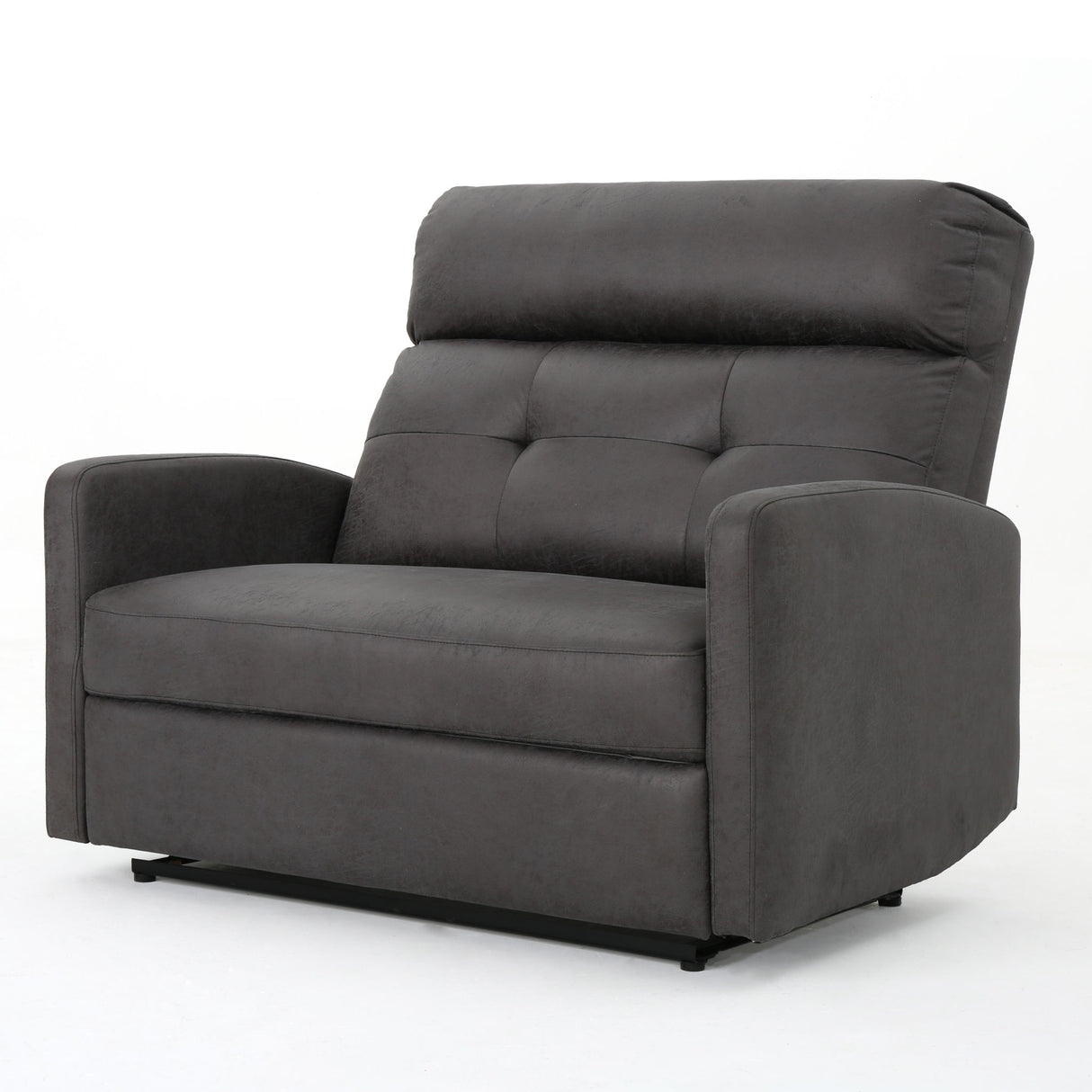 Alma - Contemporary Upholstered Loveseat Recliner - Slate