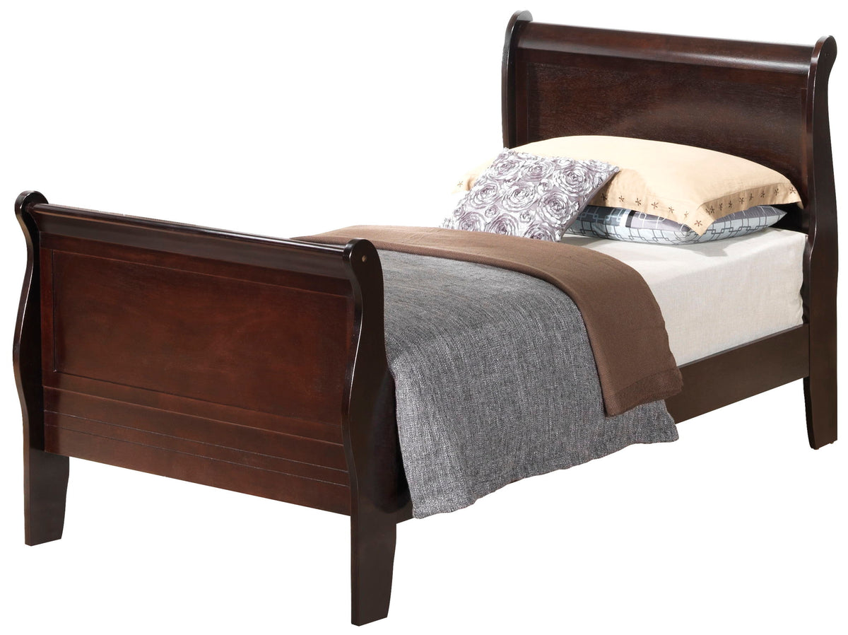 Louis Phillipe - Panel Sleigh Bed