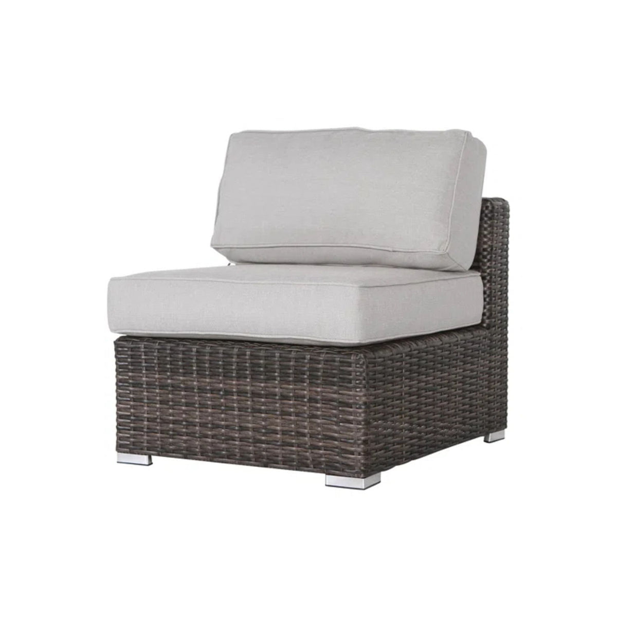 8 Person Outdoor Wicker Seating Set With Cushions - Brown