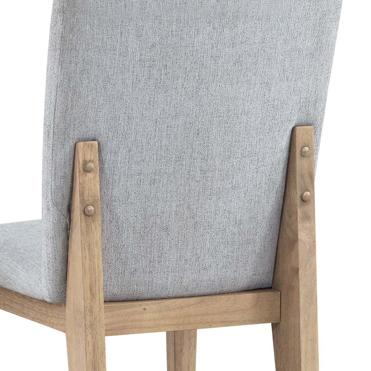 Caspian - Linen And Oak Finish Dining Chair (Set of 2) - Gray - Chair Sets - Alpine Outlets