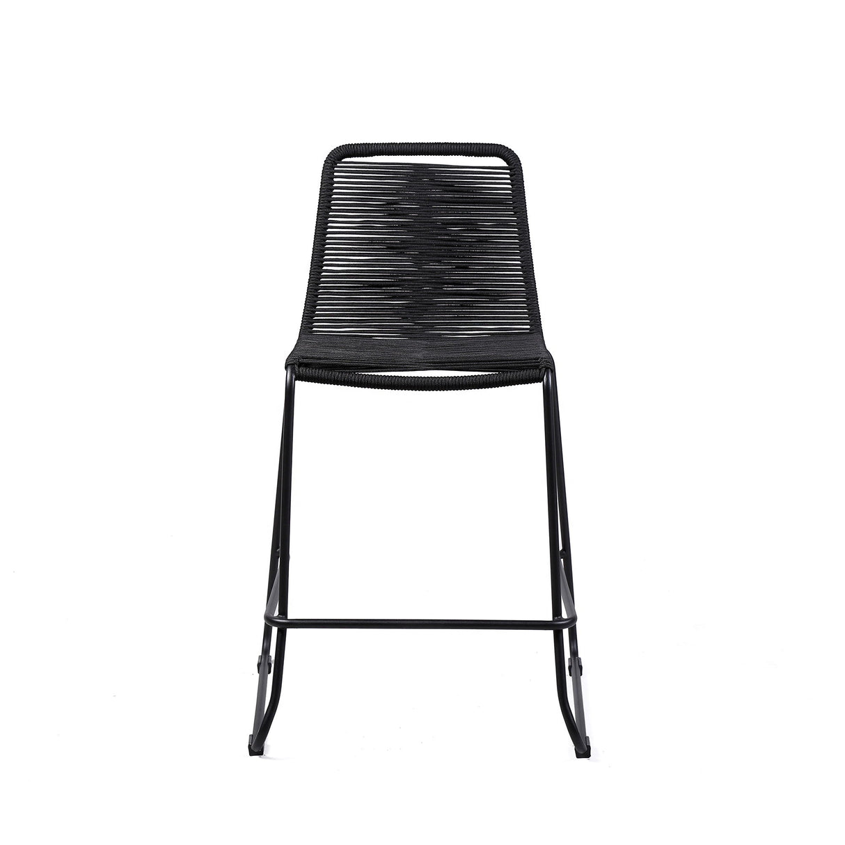 Shasta - 30" Outdoor Metal And Rope Stackable Barstool