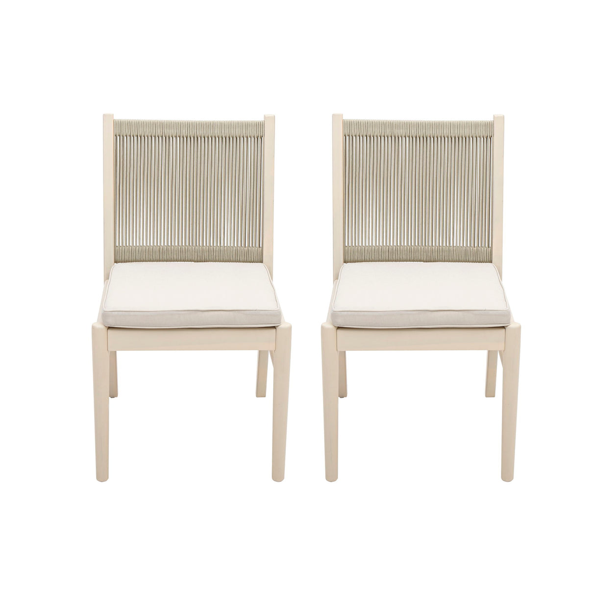 Cordoba - Dining Chair (Set of 2) Comfortable Armless Chairs - Beige
