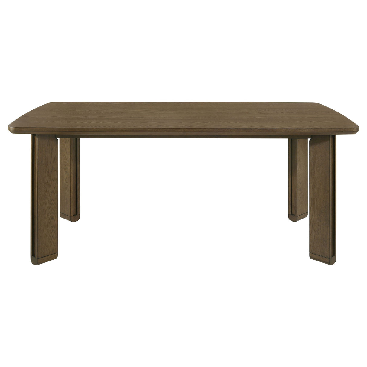 Crispin - 7 Piece Rectangular Dining Table Set With Upholstered Chairs - Brown
