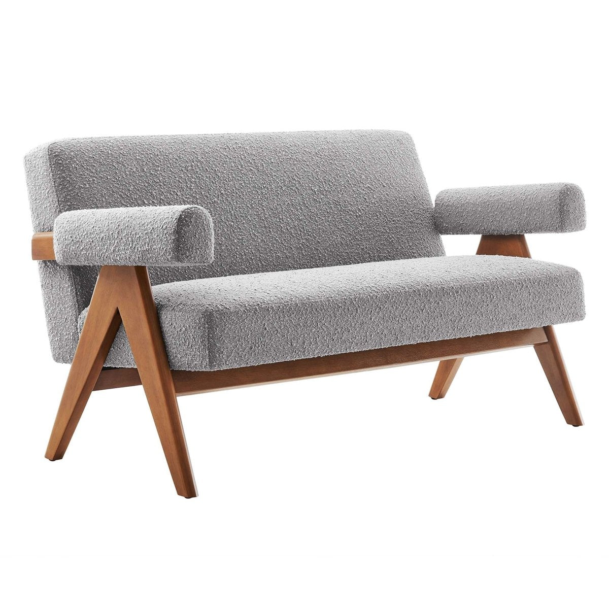59 - Inch Lyra Boucle Fabric Upholstered Loveseat - Loveseats available at Alpine Outlets in Denver