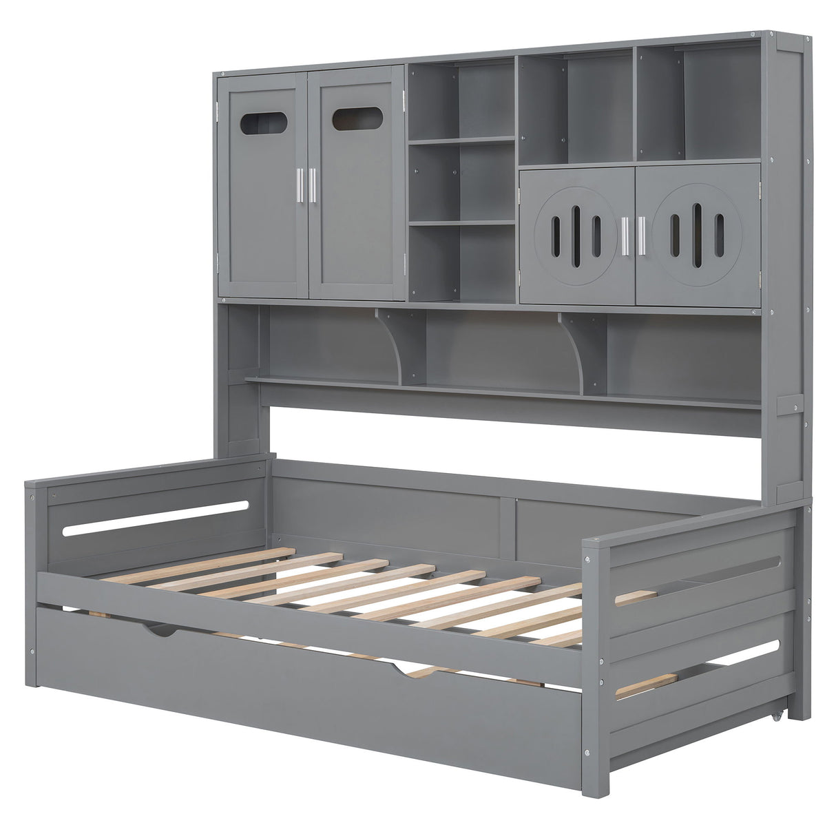 Daybed & All-In-One Cabinet And Shelf