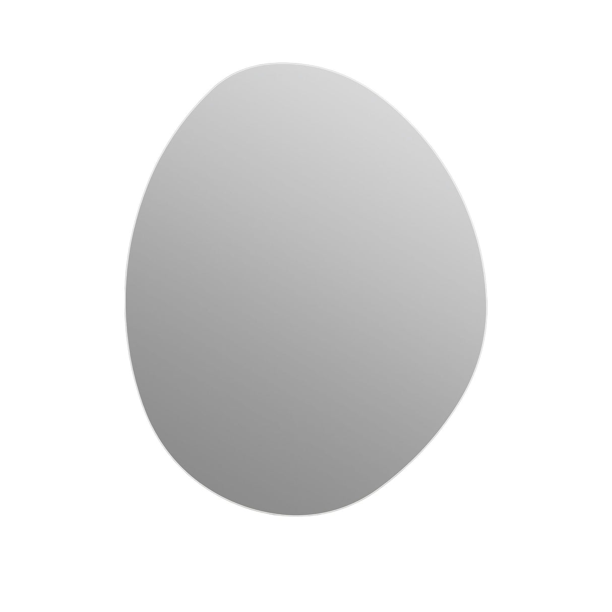 Asymmetrical Bathroom Wall Mirror - Silver