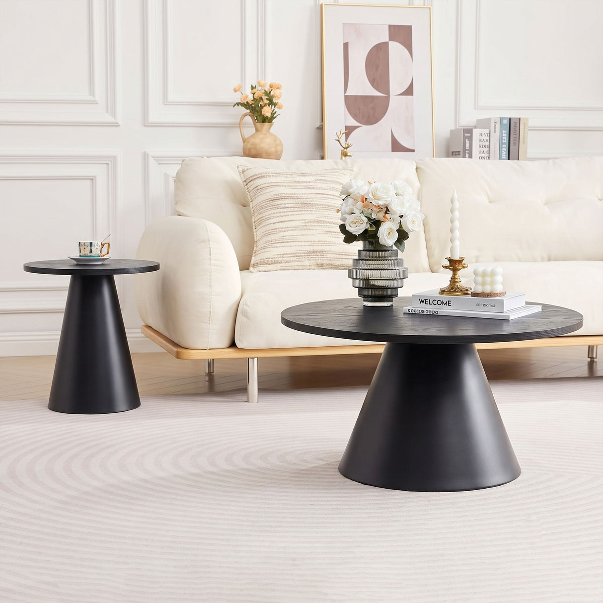 Modern Nesting Coffee Table Set For Living Room