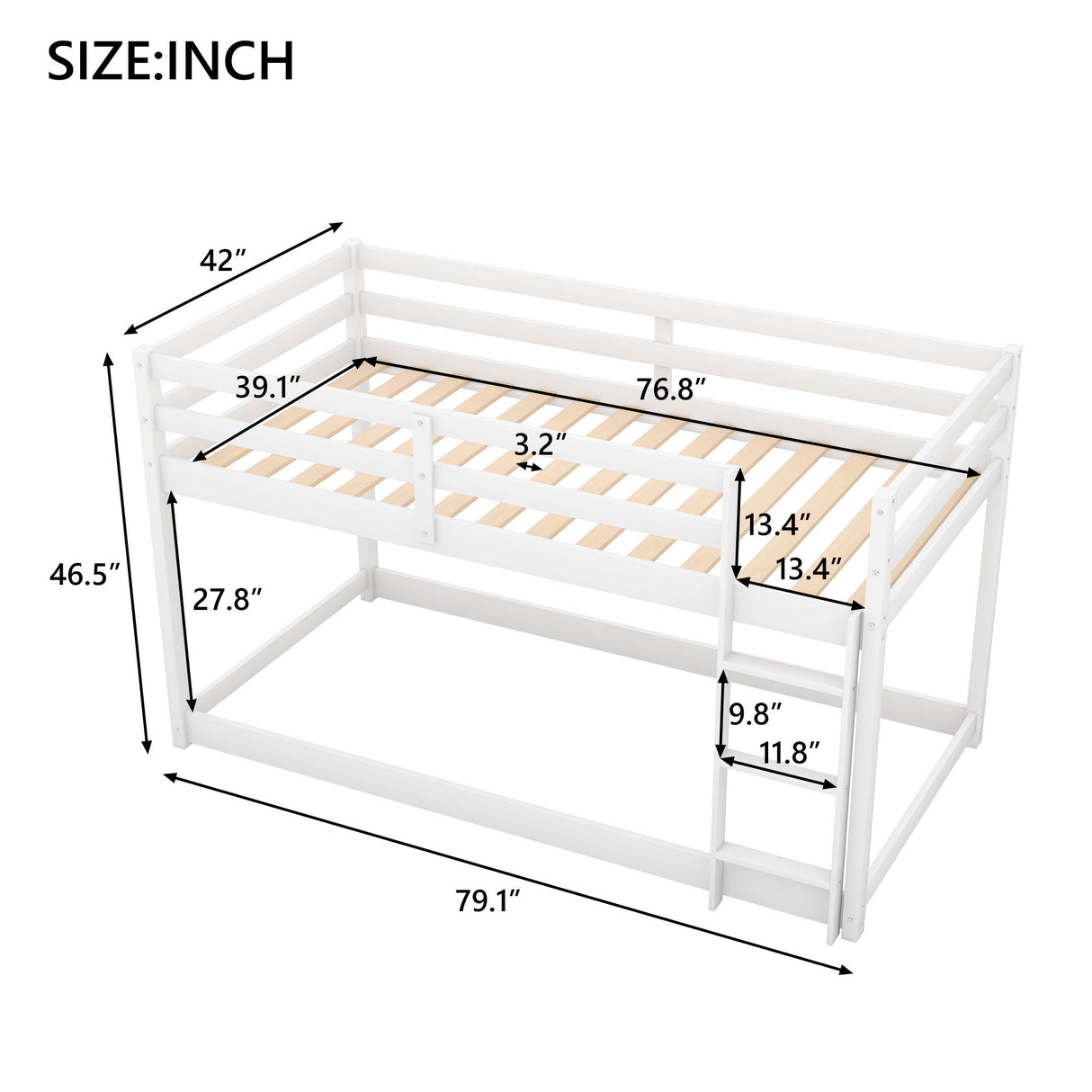 Floor Bunk Bed With Ladder
