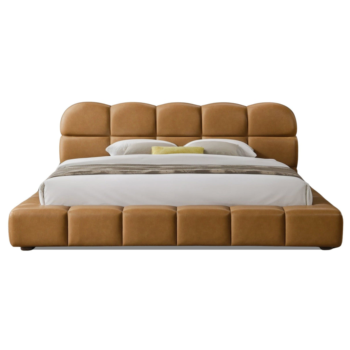 Roswell - Queen Size Platform Bed - Tan