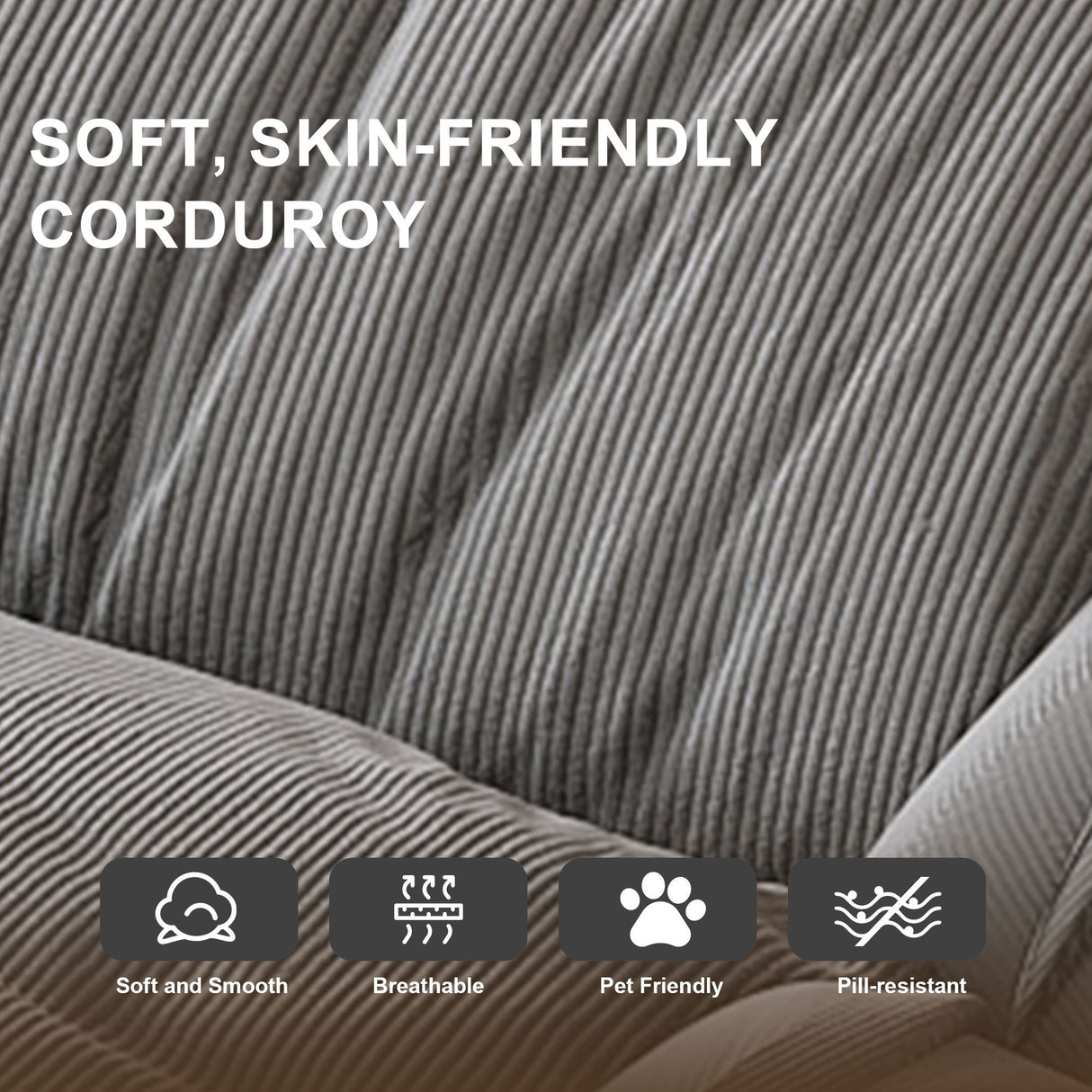 Upholstered Foldable Lazy Sofa Bed For Adults And Pets