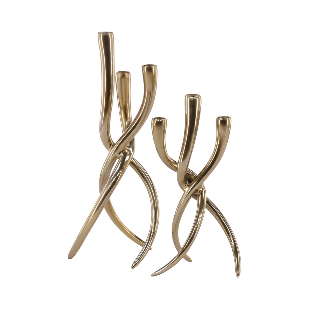 Ansley - Taper Candle Holder Set (Set of 2) - Gold