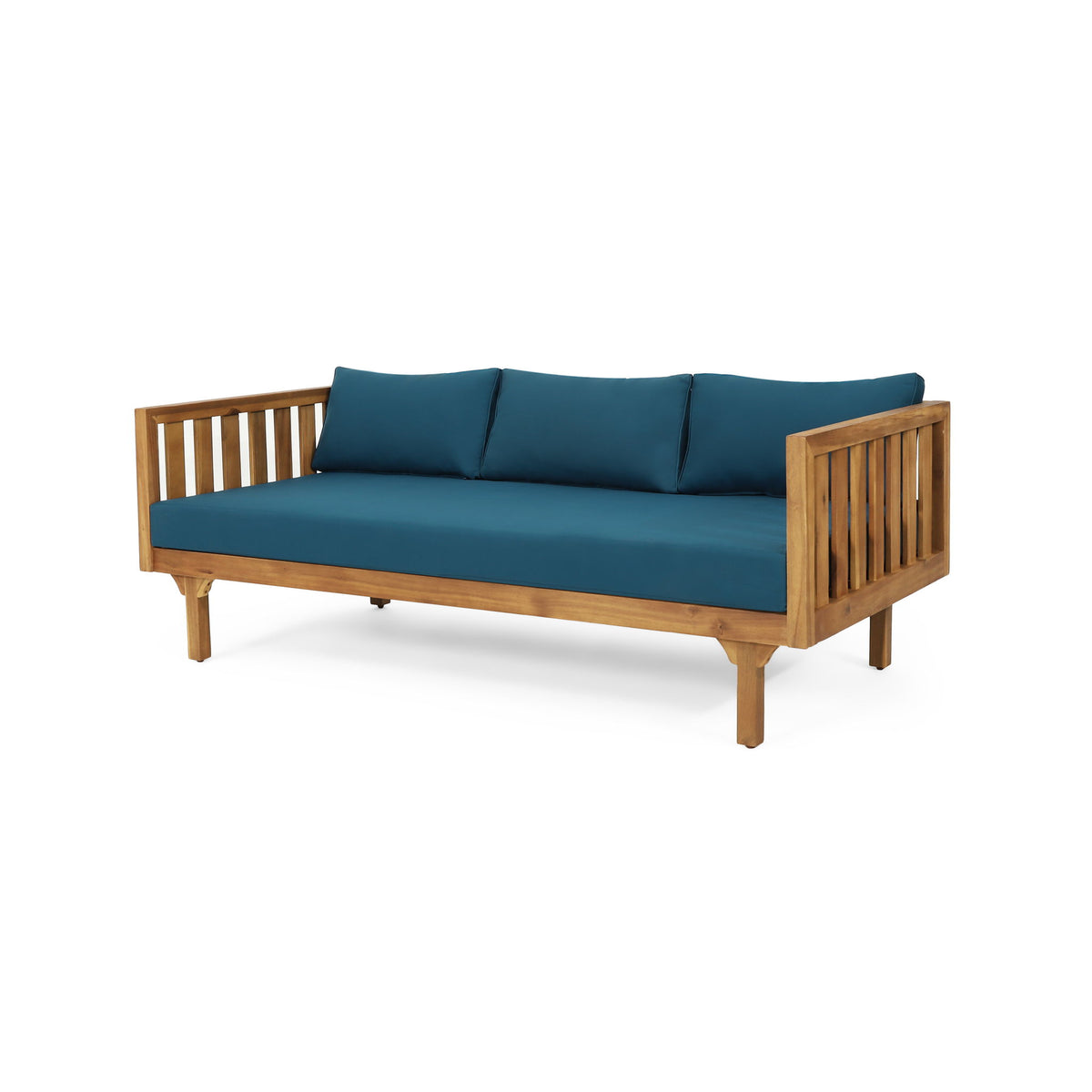 Claremont - 3 Seater Daybed Teak Acacia Wood Water Resistant Cushions