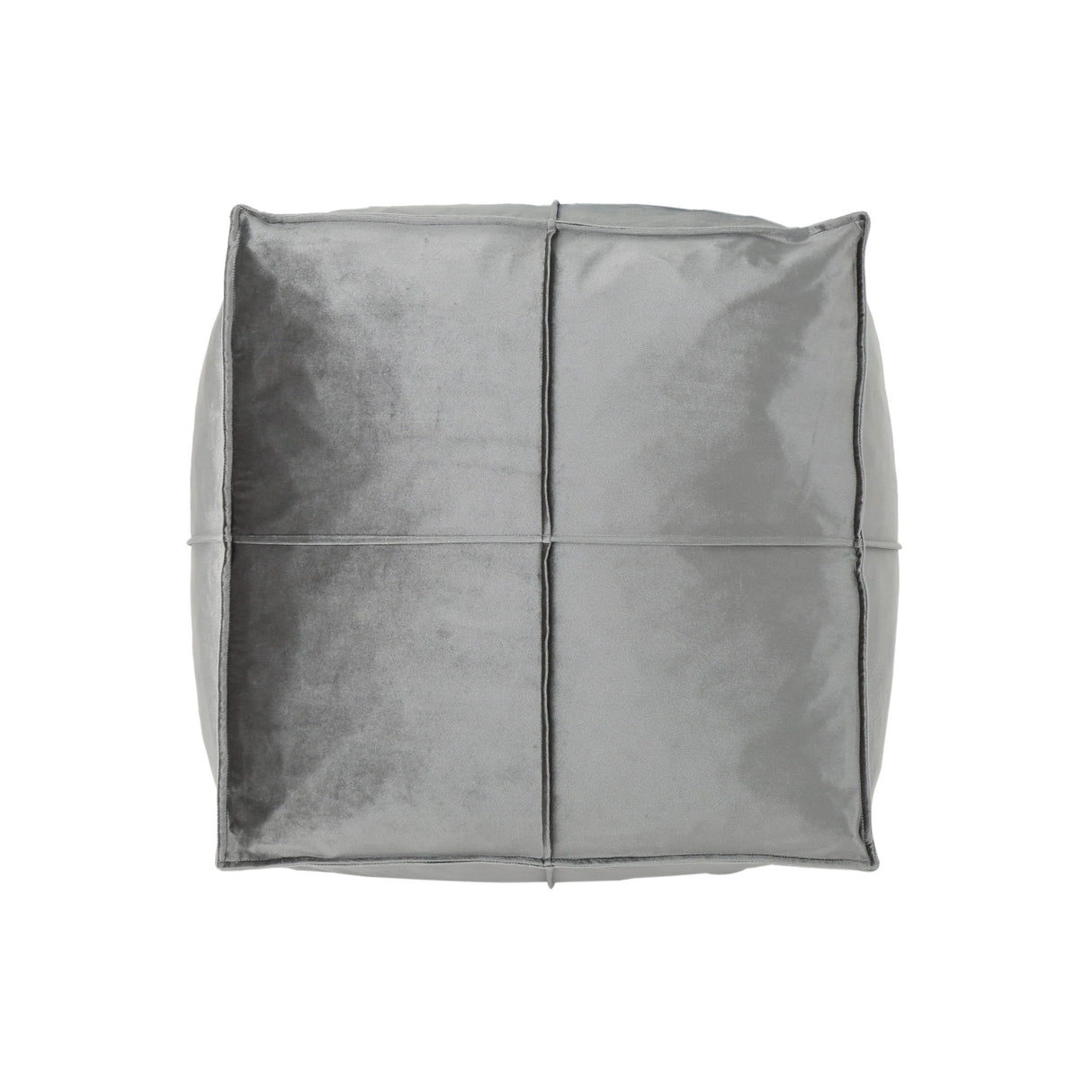 Nati - Square Pouf Ottoman And Floor Cushion - Smoke