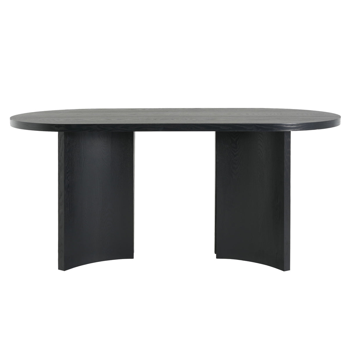 Dining Table With Curved Legs - Black