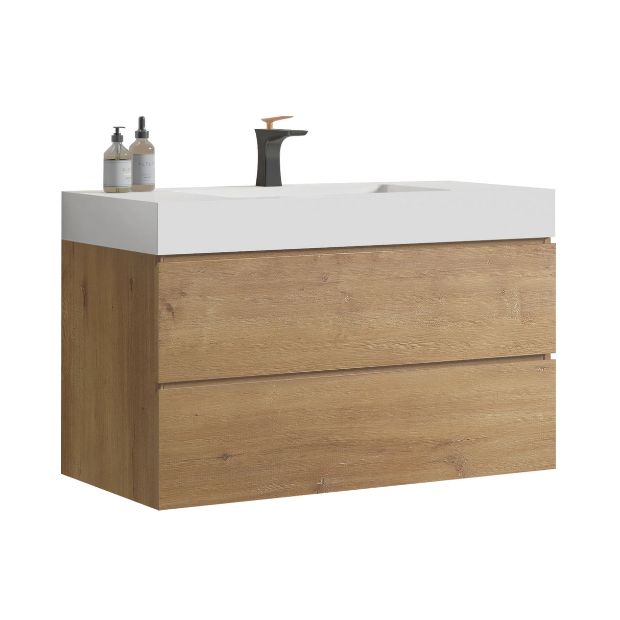 Alice - Bathroom Vanity With Sink, Large Storage, Wall Mounted, Floating