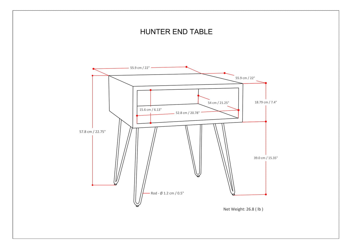 Hunter - End Table - Natural