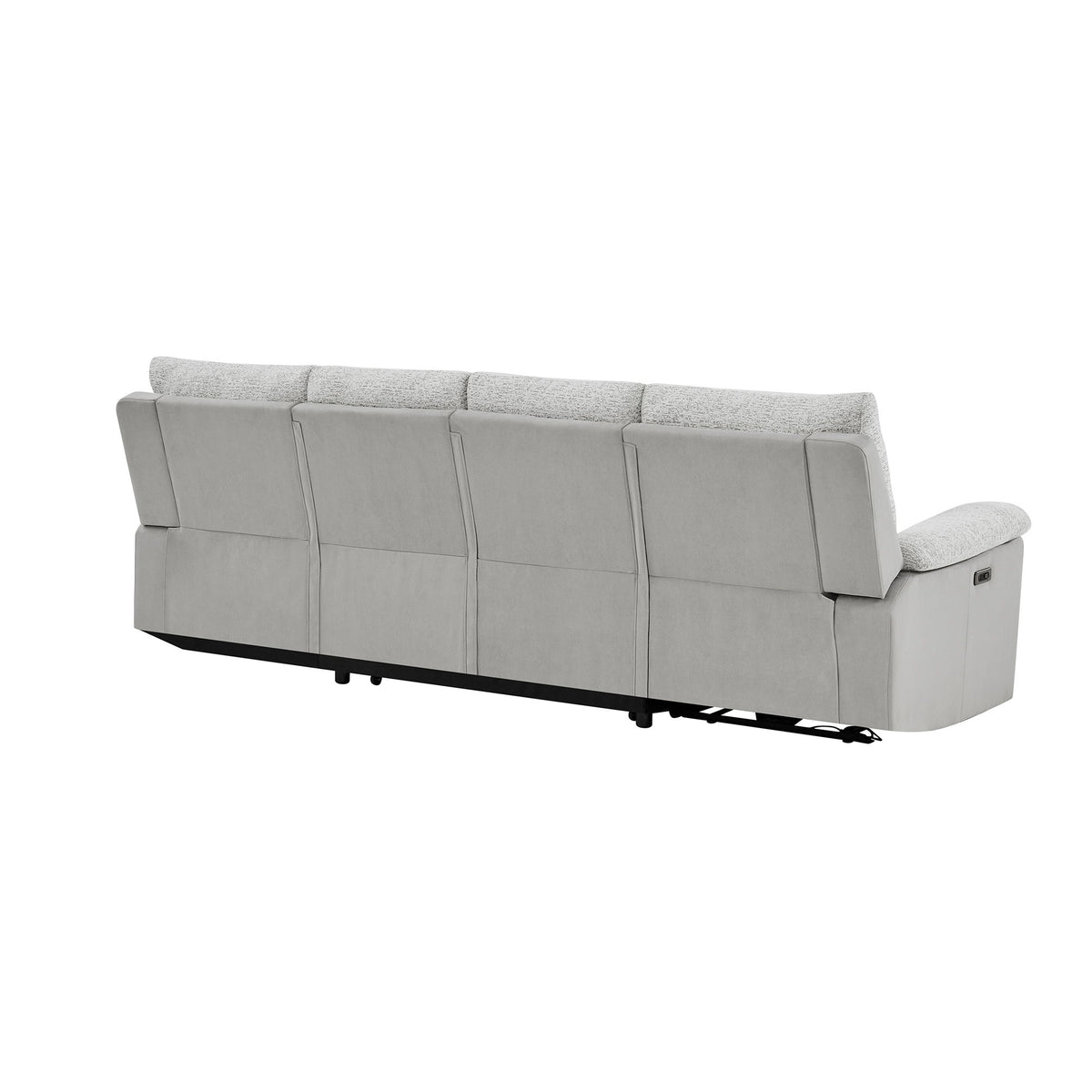 Sectional Sofa With Power Recline, USB Charging, And Storage Chaise - Gray