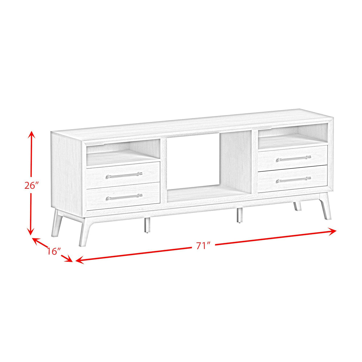 Westland - Entertainment Unit With 71" TV Console