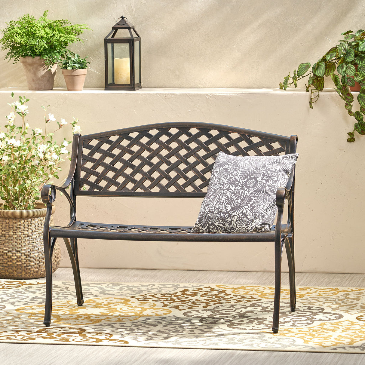 Spencer - Cast Bench - Copper