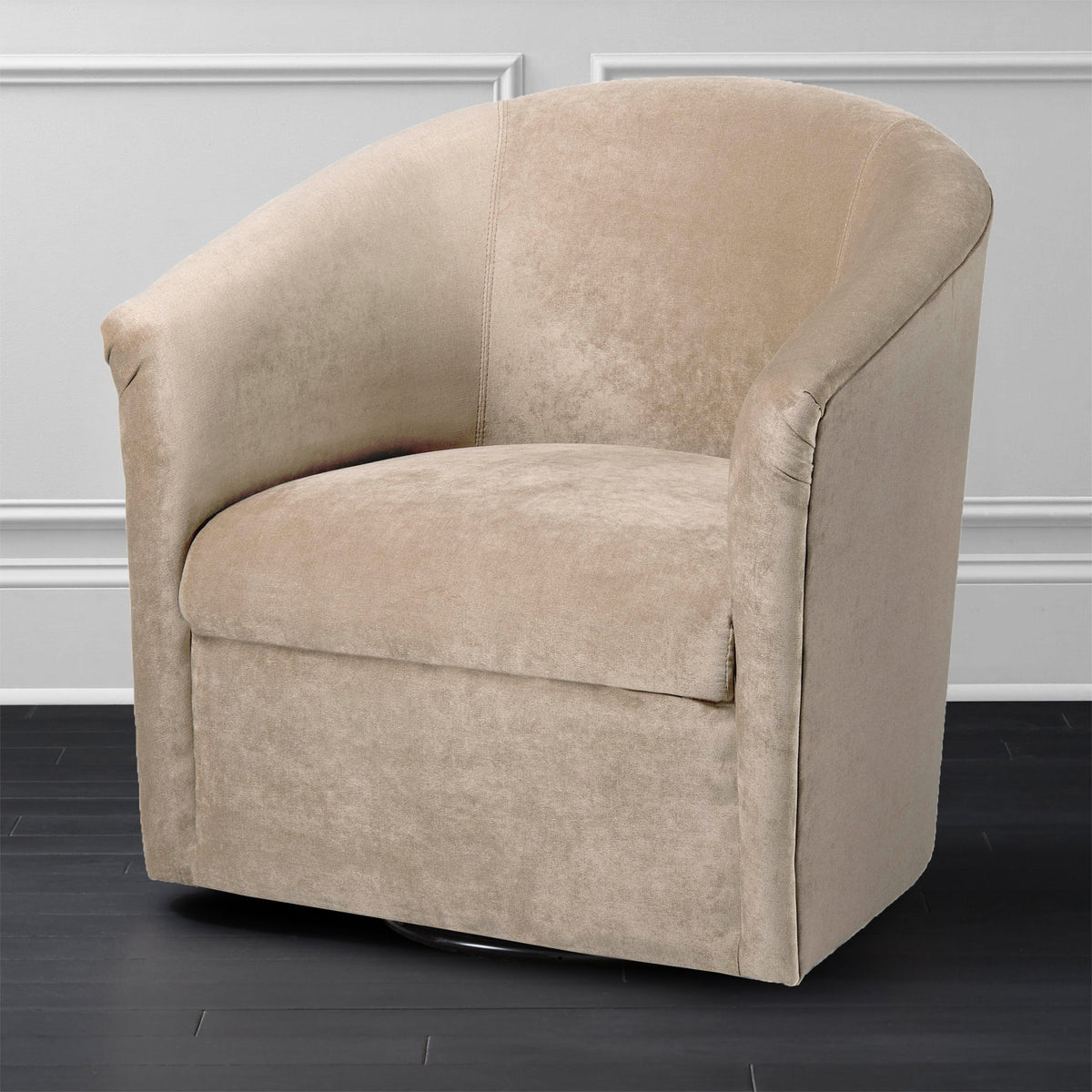 Eden - Swivel Chair With Upholstery And Hardwood Frame