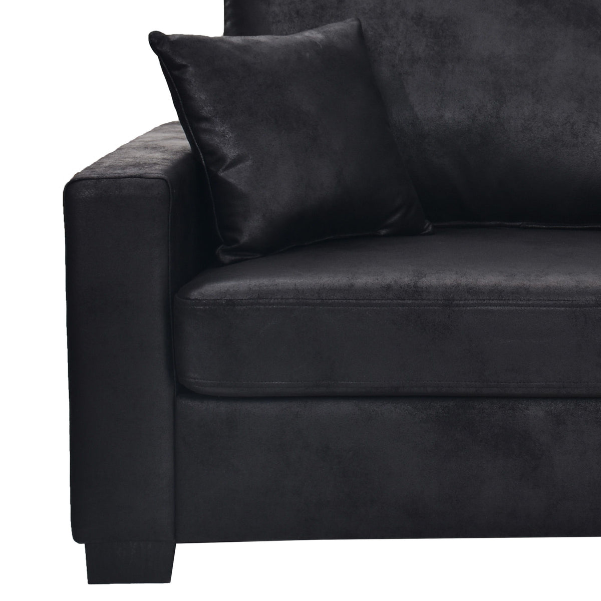 2 Seater Sofa, 2 Throw Pillows For Living Room