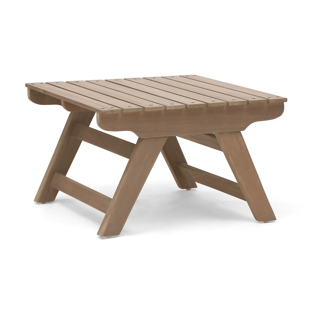 Sedona - Outdoor Side Table With Open Slat Design - Gray