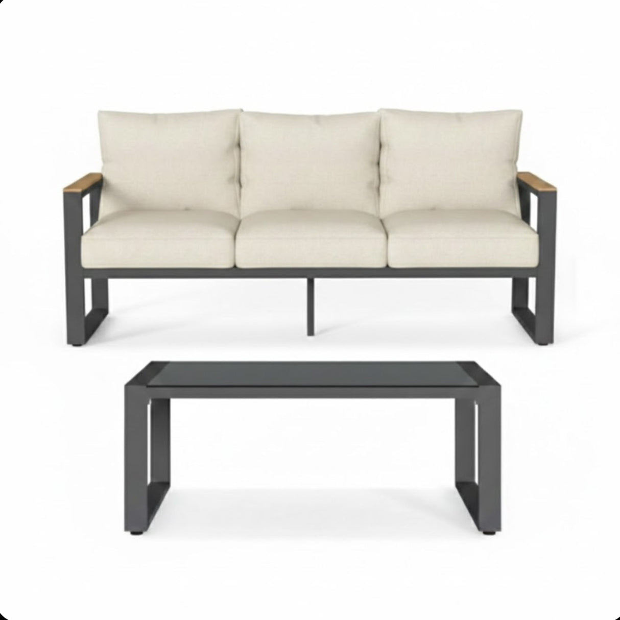 Modern Outdoor Sofa Set With Coffee Table