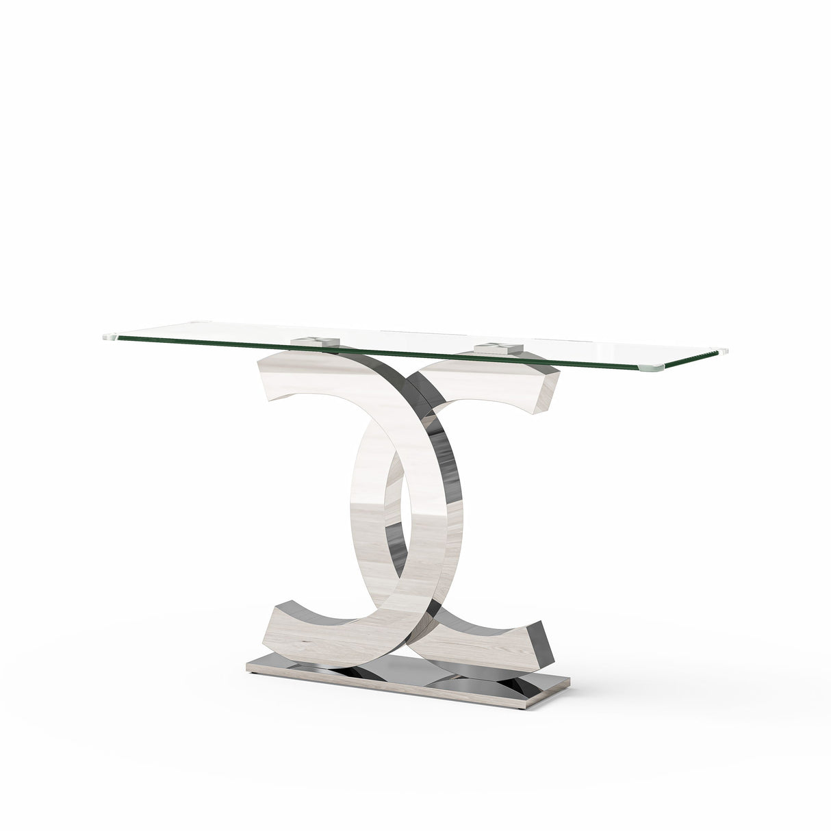 Dual C - Shaped Console Table