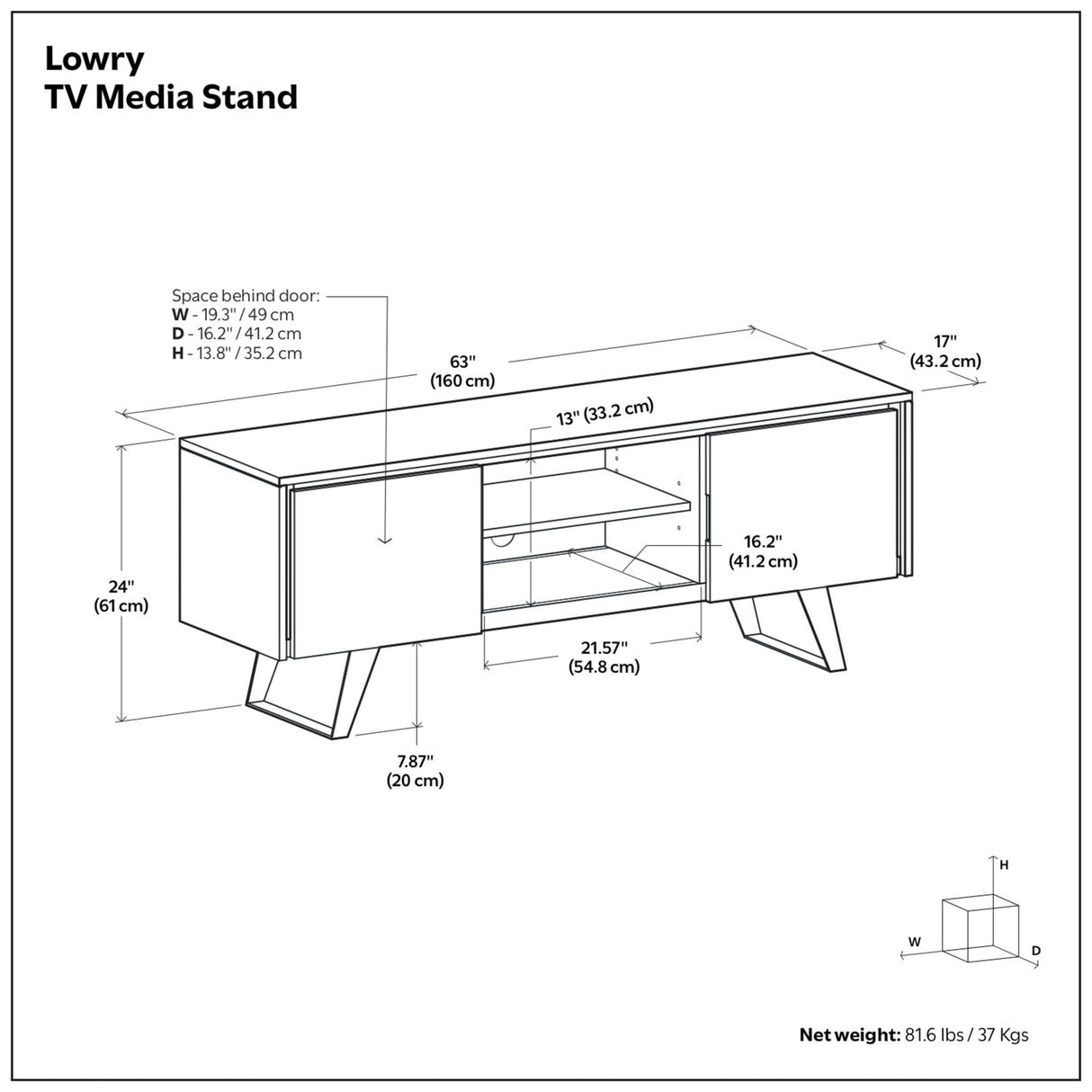 Lowry - Handcrafted, TV Media Stand