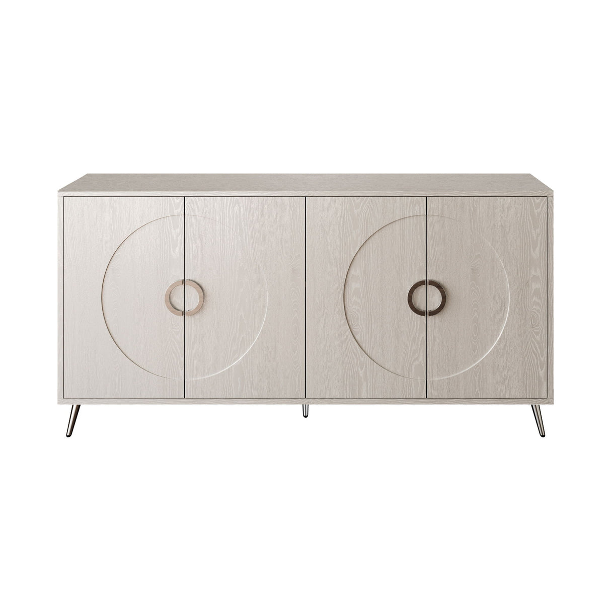 Modern Sideboard Buffet Server Cabinet Lacquered Wood Storage 60x31in