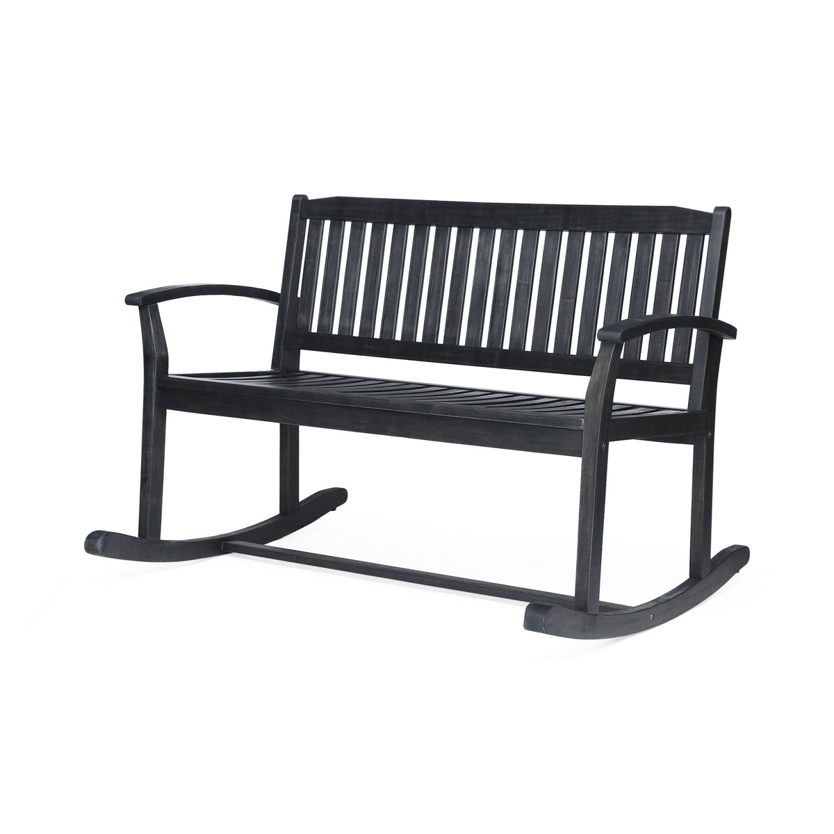 Baxter - Rocking Loveseat - Dark Gray