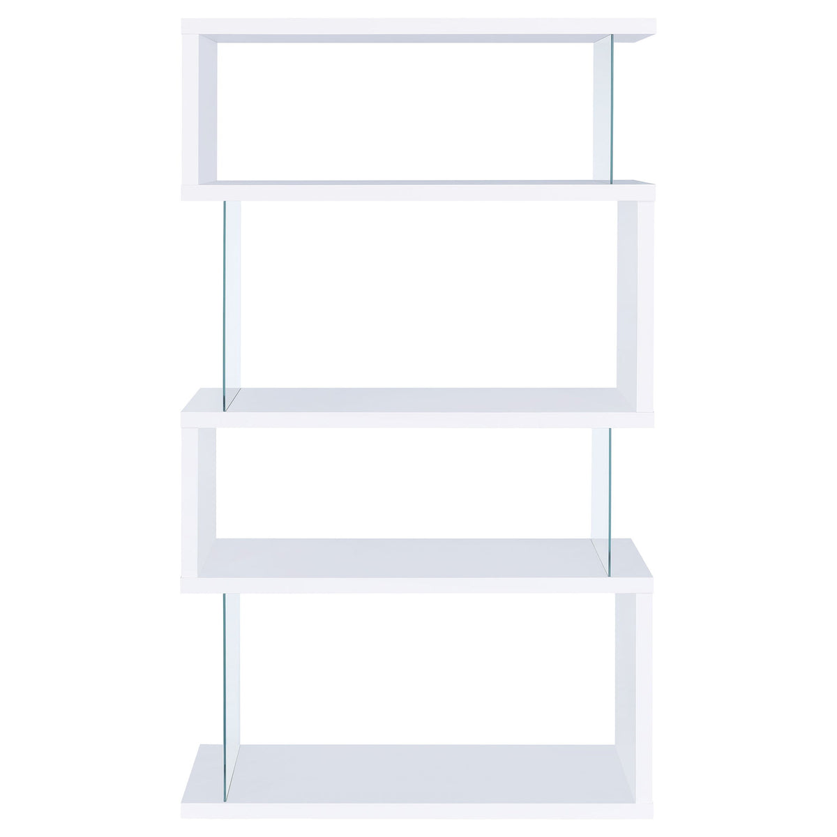 Elias - 4 Shelf Bookshelf With Zigzag Design