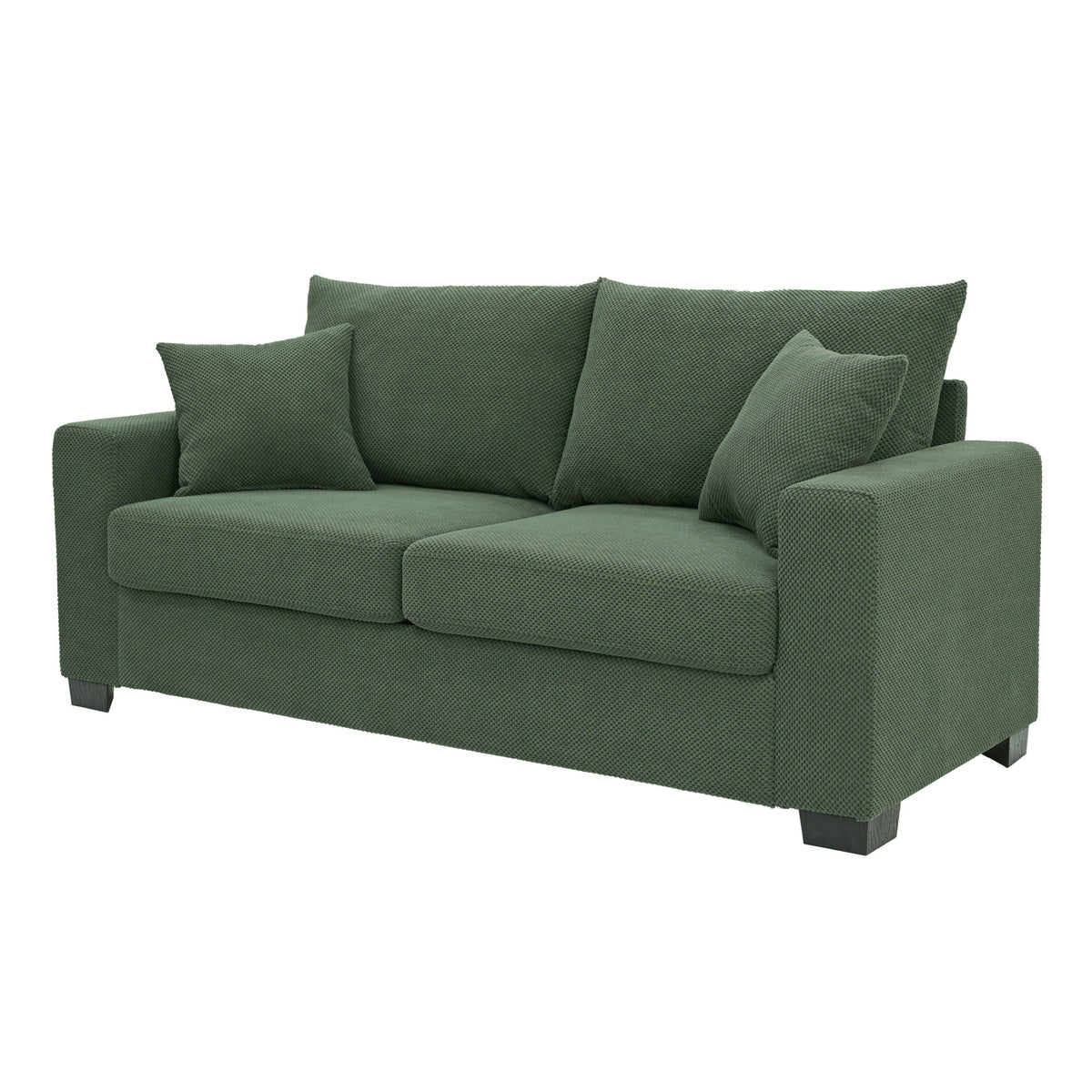 2 Seater Sofa, 2 Throw Pillows For Living Room