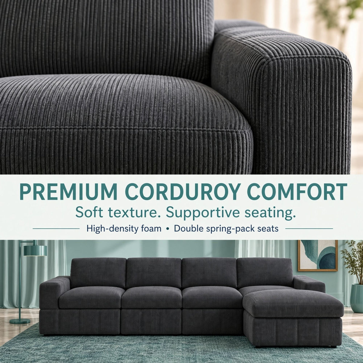 Modular Sectional Sofa, Reversible Set