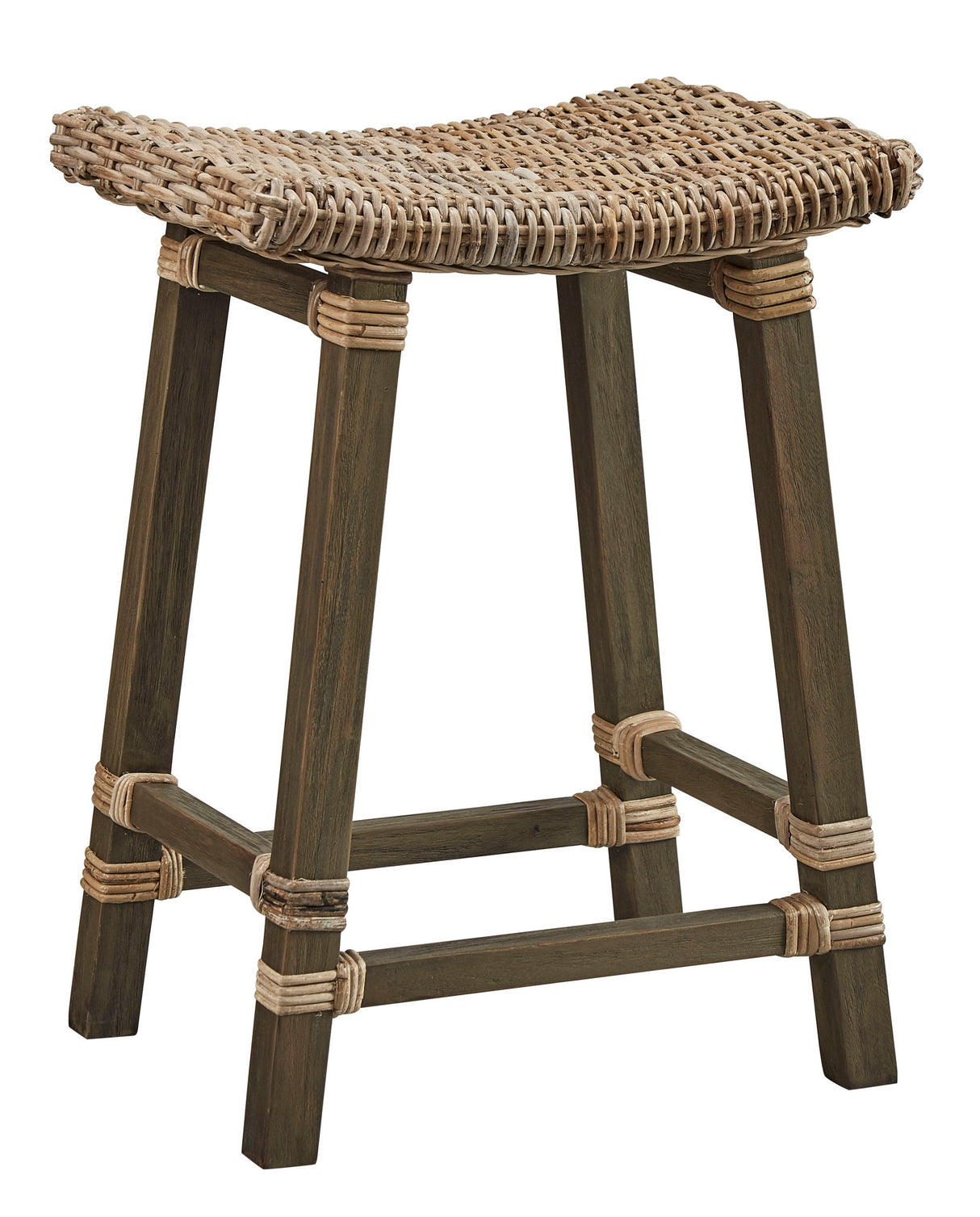 Country - Woven Kubu Counter Stool - Brown