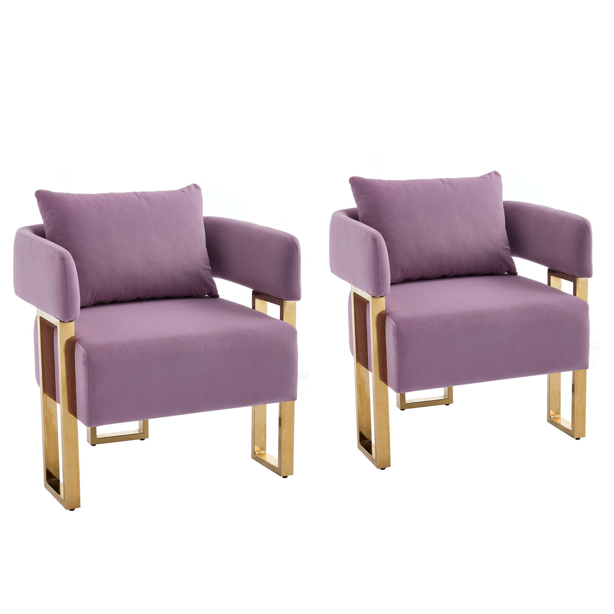 Modern Decorative Chair Teddy Fleece Upholstered And Metal Foot
