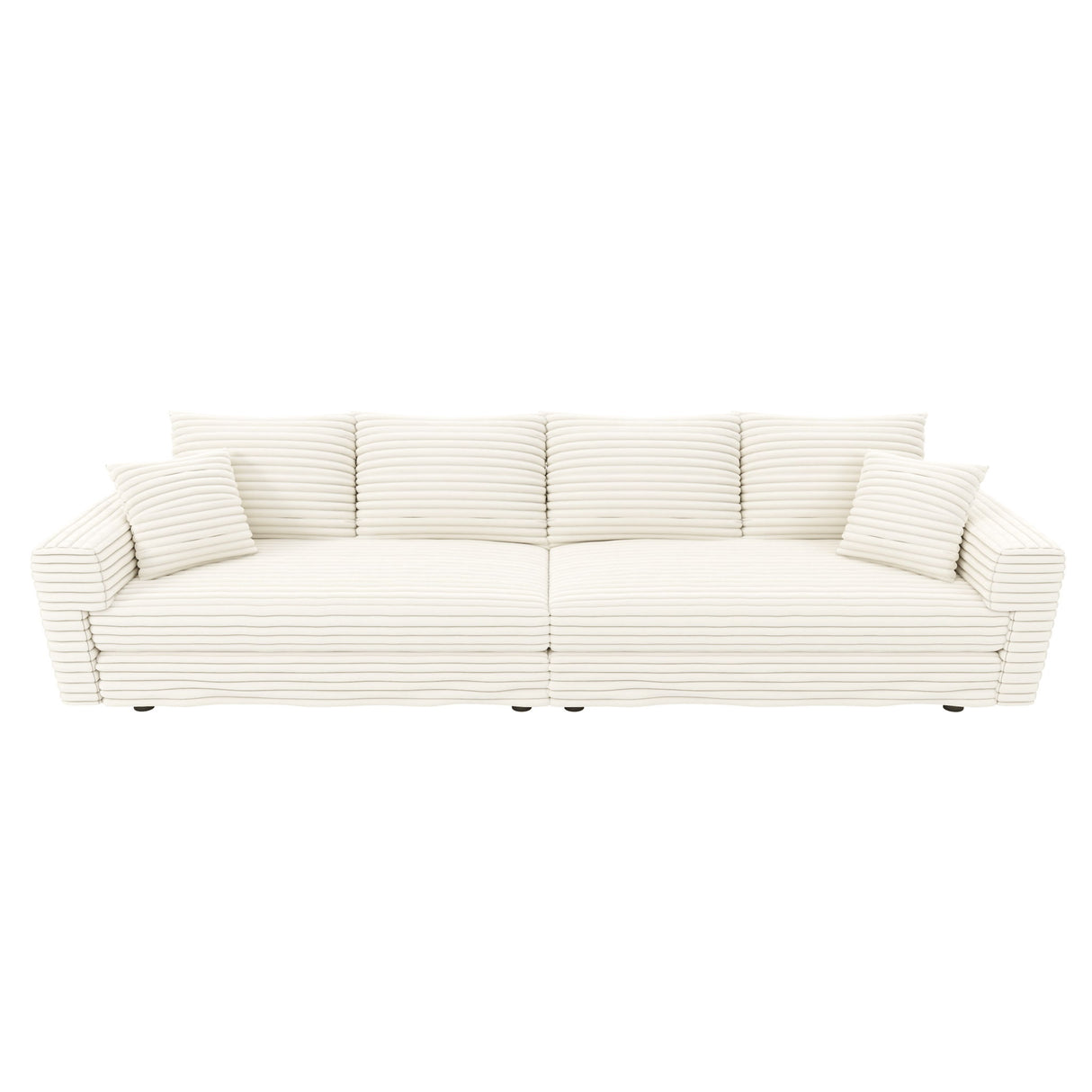 4 Seat Sofa, Modern Comfy Upholstered Sofa Cloud Couch, Deep Seat Couches With Soft Pillows