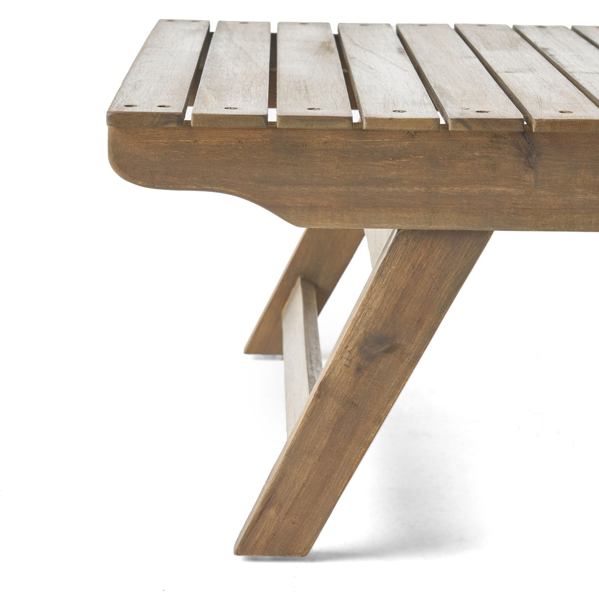 Sedona - Outdoor Side Table With Open Slat Design - Gray