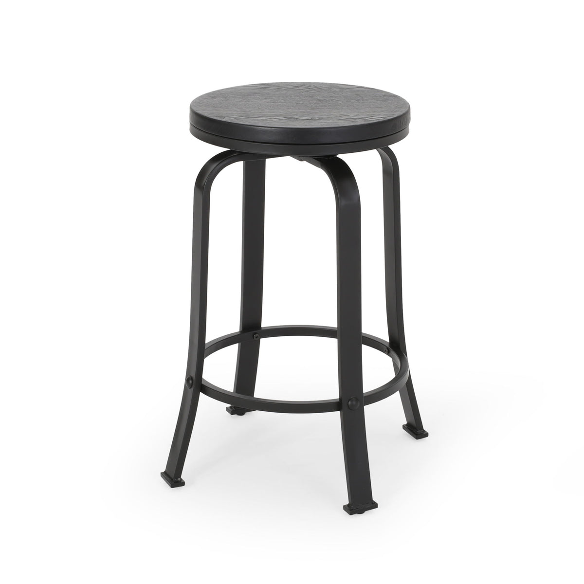 Modern Industrial Counter Stool Set With Swivel Function