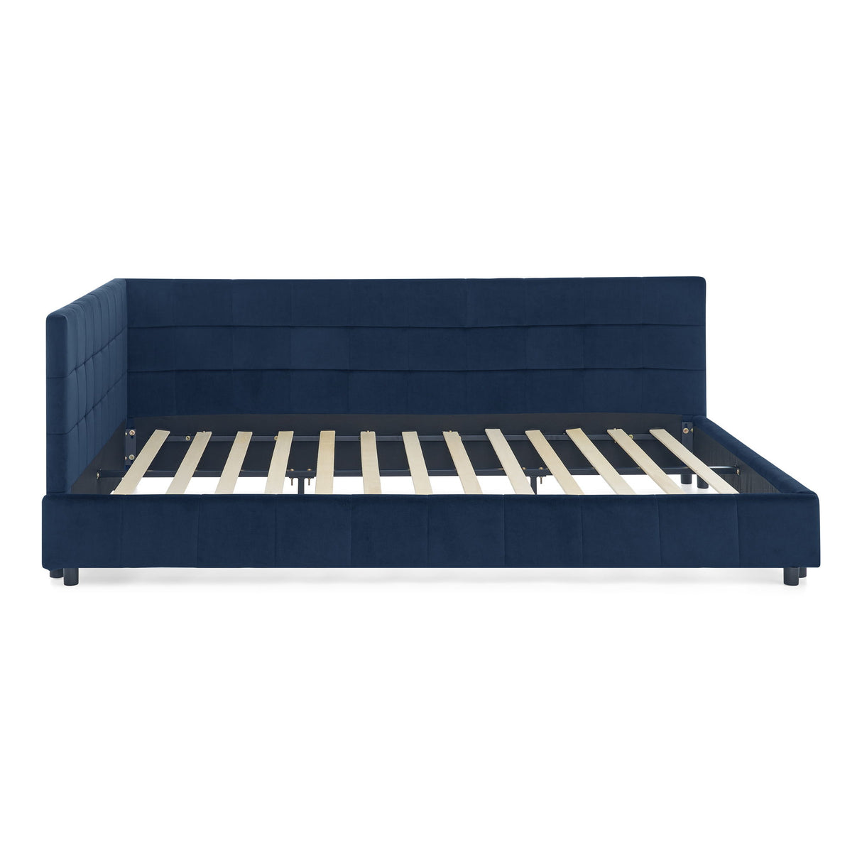 Elegant Design Storage Upholstered Tufted Bed Frame With Backrest And Armrests