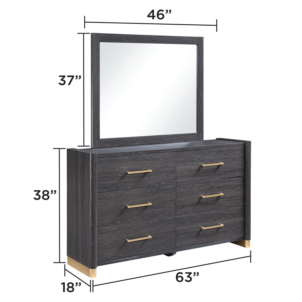 Clifton - Framed Dresser Mirror (Dresser Not Included) - Espresso