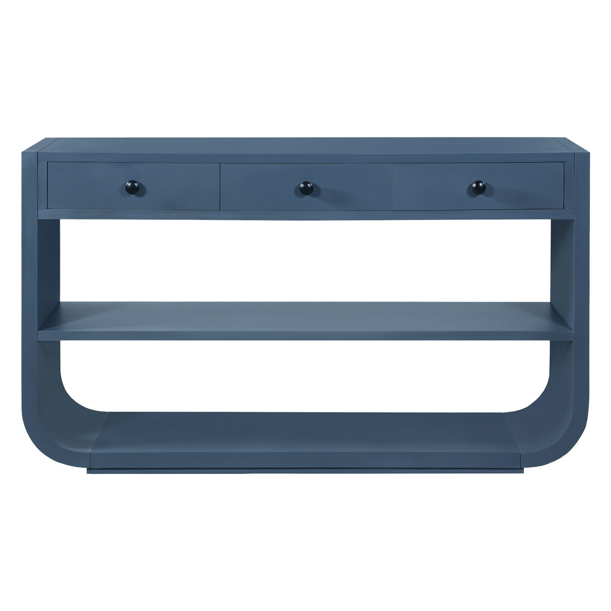Console Table With 3 Soft Close Drawers & 2 Open Shelves