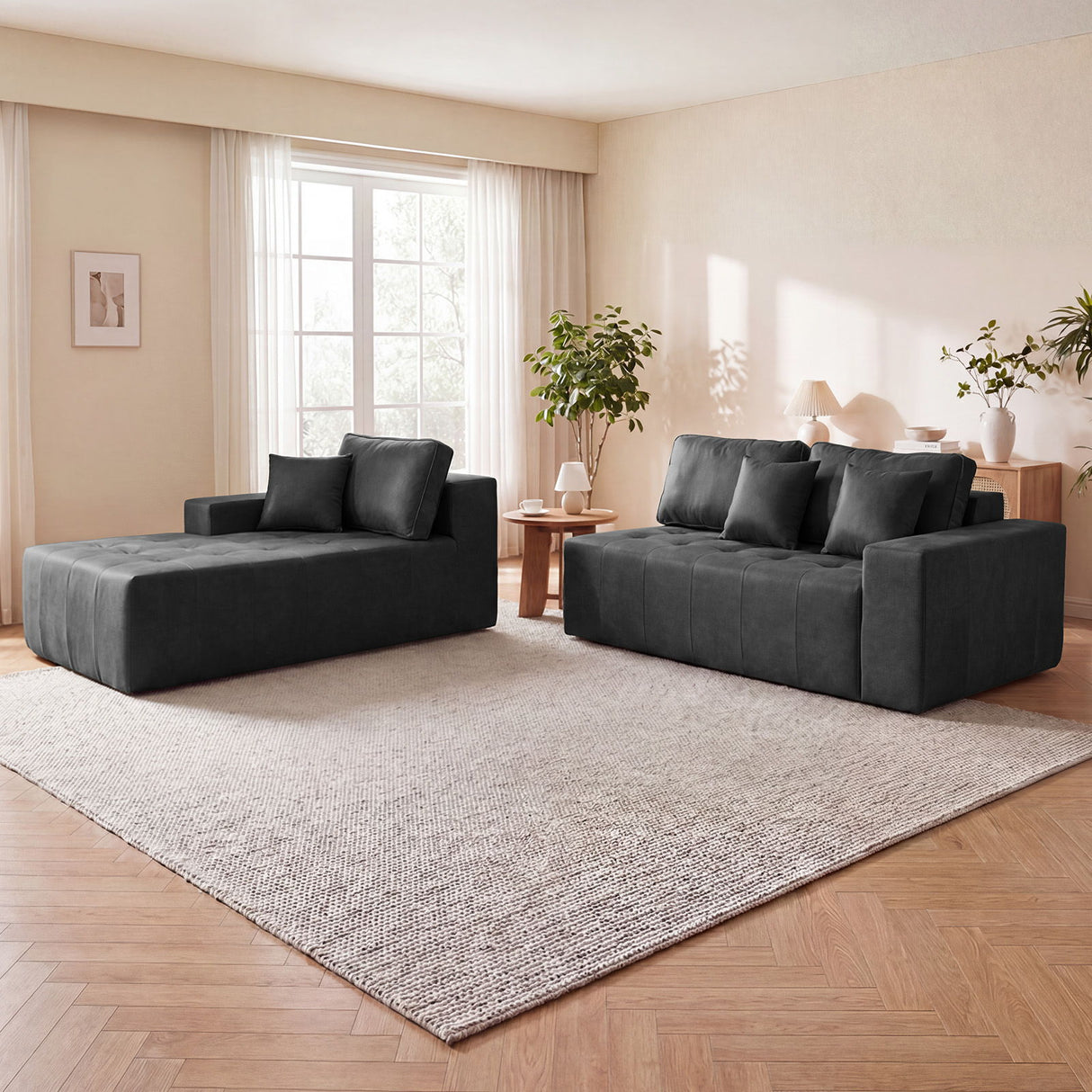 L - Shaped Corner Chaise Sofa Bed