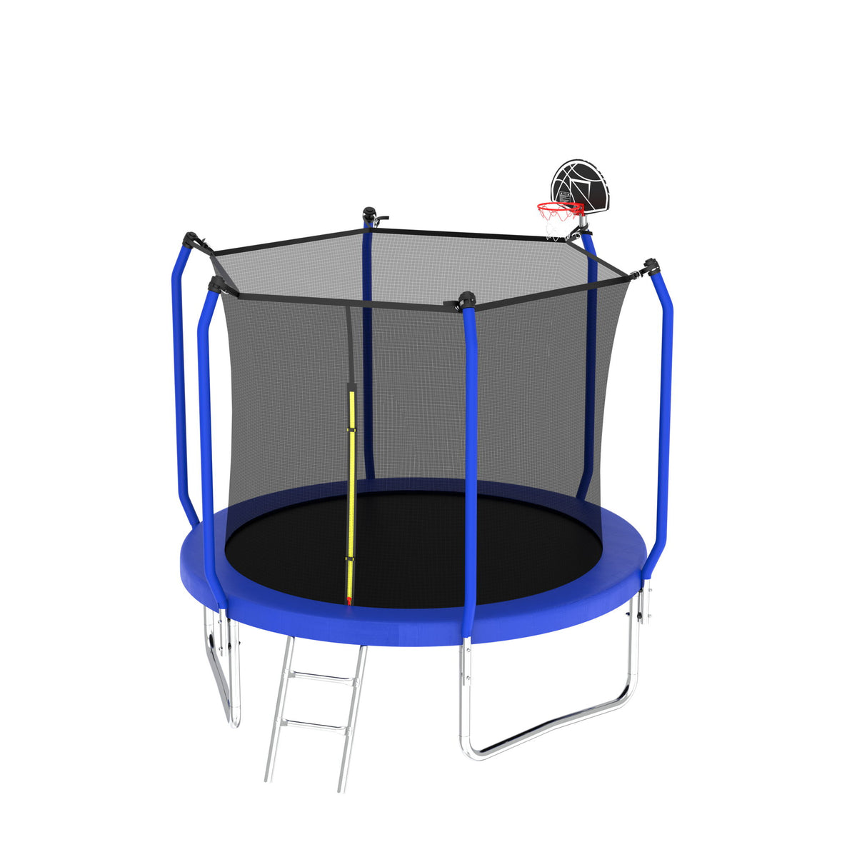Trampoline With Basketball Hoop, Astm Approved Reinforced Type Outdoor Trampoline With Enclosure Net - Trampolines - Alpine Outlets